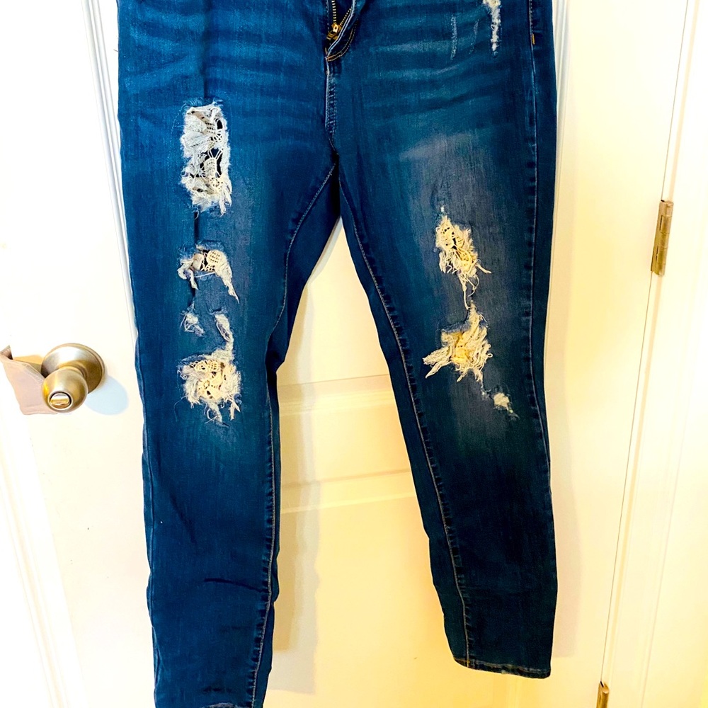 Judy blue lace patch jean